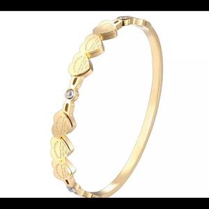 Gold plated bangle bracelet